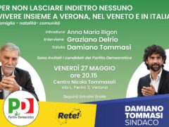 Venerdì 27 maggio, alle ore 20.15, al Centro Nicola Tommasoli a Verona, per un dialogo aperto all’ascolto, con Graziano Delrio.