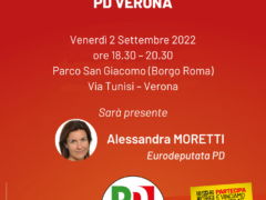 L’Eurodeputata PD Alessandra Moretti sarà presente all’apertura della campagna elettorale del Partito Democratico di Verona