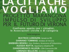 LA CITTÀ CHE VOGLIAMO: PROGETTO MARANGONA, IMPULSO DI SVILUPPO PER IL FUTURO DI VERONA. SABATO ORE 9.30 PALAZZO DELLA GRAN GUARDIA. Con interventi di: Damiano Tommasi, Sindaco di Verona; Barbara Bissoli, Vicesindaca; Lorenzo Bellicini (Cresme); Giandomenico Allegri (Consorzio Zai), Senatrice Beatrice Lorenzin; Luca Romano, sociologo