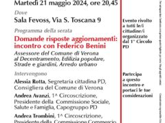 “PARLIAMO DI VERONETTA”, AGGIORNAMENTI SU OPERE E INIZIATIVE PER IL QUARTIERE MARTEDÌ 21 MAGGIO SALA FEVOSS DI PIAZZA SANTA TOSCANA