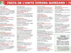 FESTA de L’Unità Verona – Via Bresciani, area verde 2^ circoscrizione (di fronte piscine Santini)